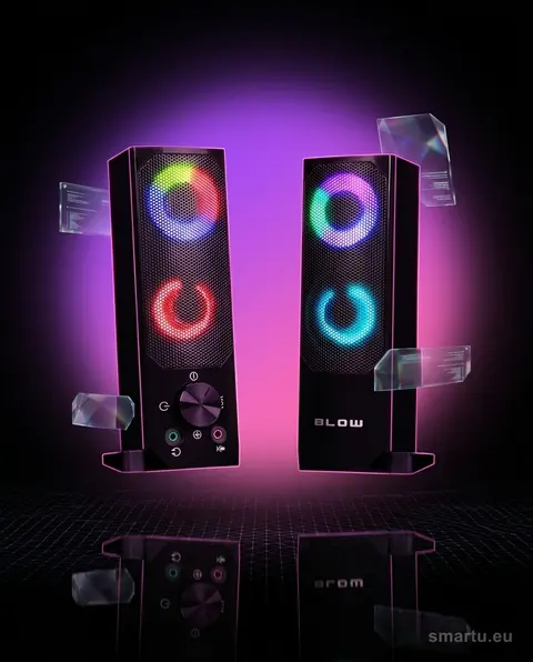 Głośniki komputerowe 2.0 MS-28 soundbar Bluetooth RGB LED Głośniki komputerowe 2.0 MS-28 soundbar Bluetooth RGB LED