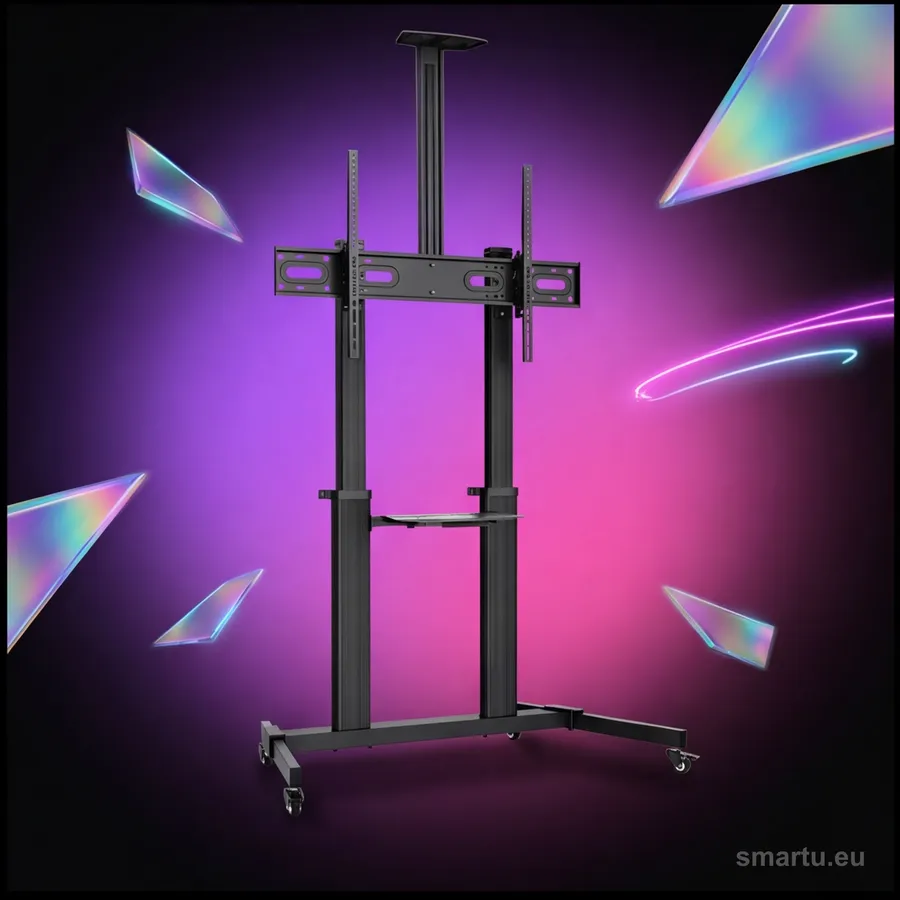 ART S-15-AL mobilny stojak podłogowy TV 60-100 cali 100kg VESA 1000×600 aluminium Heavy Duty