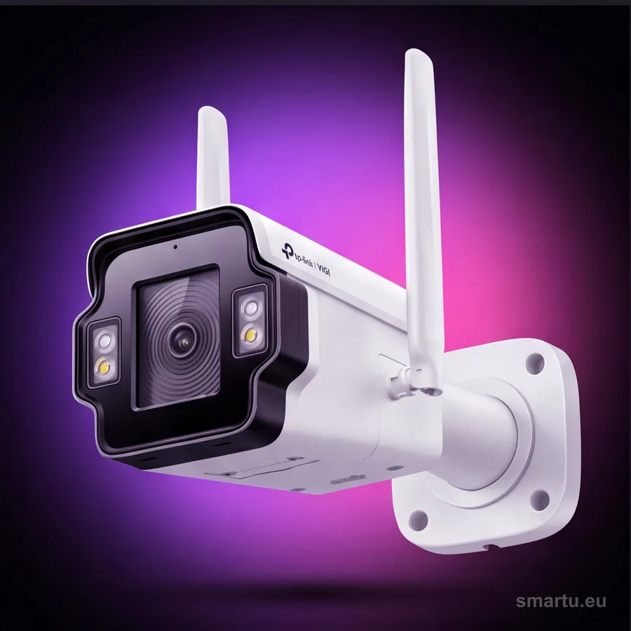 Kamera IP 4G TP-Link VIGI InSight S345-4G zamontowana na ścianie zewnętrznej Kamera IP 4G TP-Link VIGI InSight S345-4G zamontowana na ścianie zewnętrznej