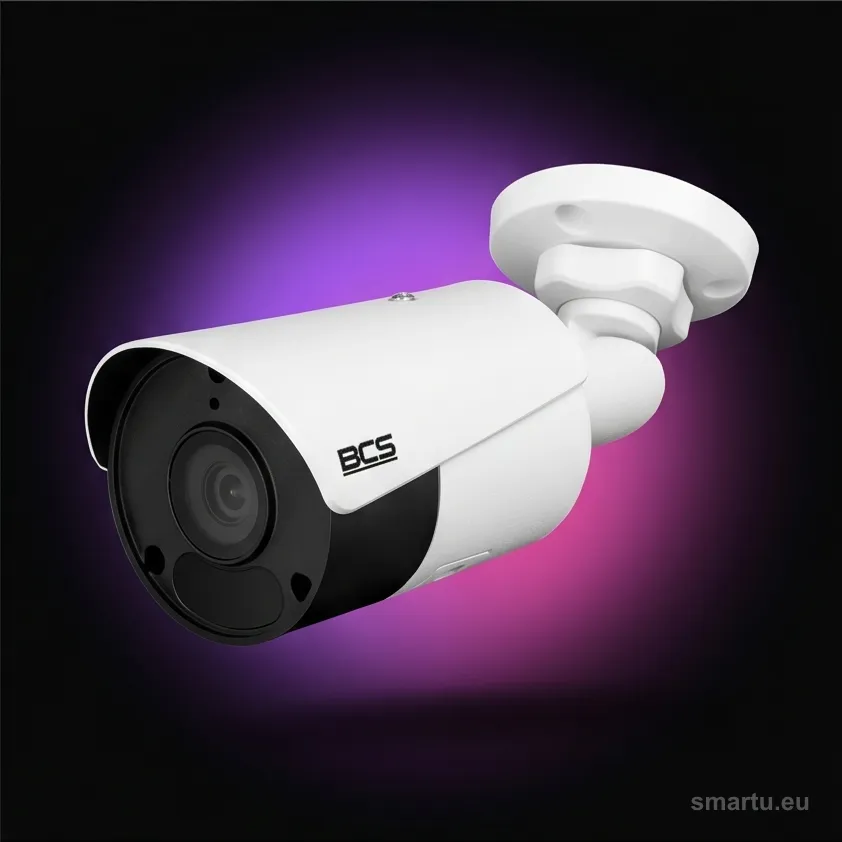 Kamera IP BCS Point BCS-P-TIP14FSR5-Ai tubowa 4 Mpx na słupku przy posesji Kamera IP BCS Point BCS-P-TIP14FSR5-Ai tubowa 4 Mpx na słupku przy posesji