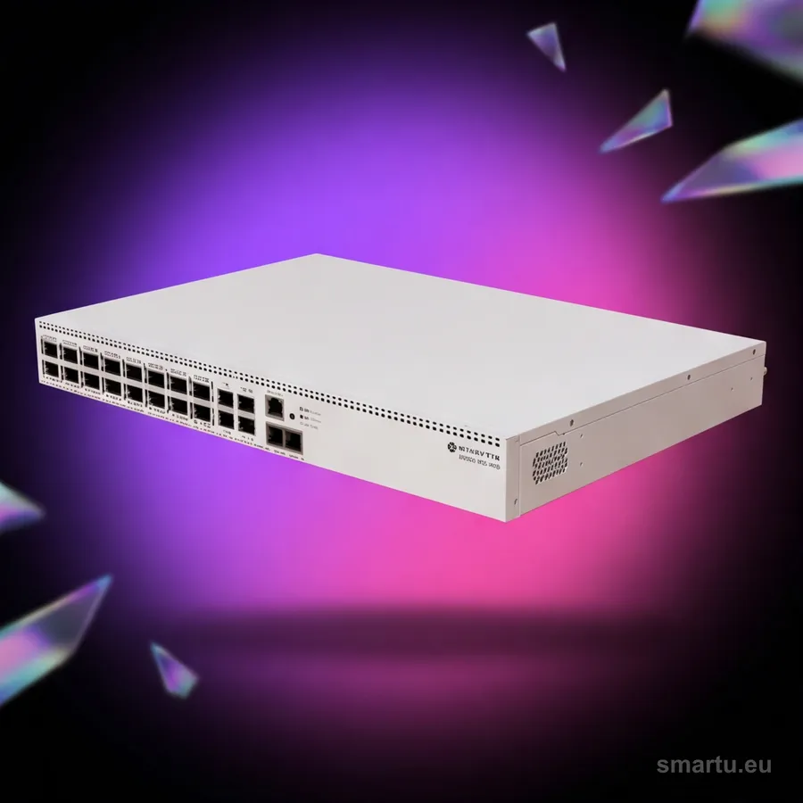 MikroTik CRS520-4XS-16XQ-RM switch 100GbE 16x QSFP28 4x 25G SFP28 RouterOS zarządzalny MikroTik CRS520-4XS-16XQ-RM switch 100GbE 16x QSFP28 4x 25G SFP28 RouterOS zarządzalny