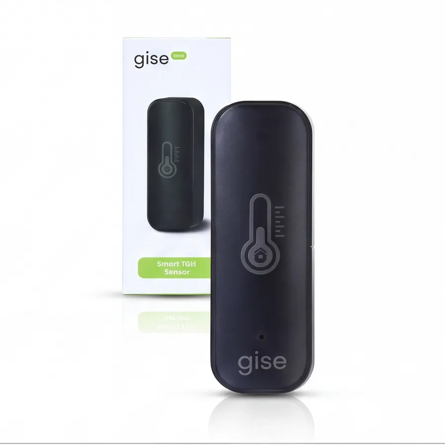 GISE Smart Czujnik temperatury i wilgotności Wi-Fi Czarny | Tuya | GTHS-WF-01-B GISE Smart Czujnik temperatury i wilgotności Wi-Fi Czarny | Tuya | GTHS-WF-01-B