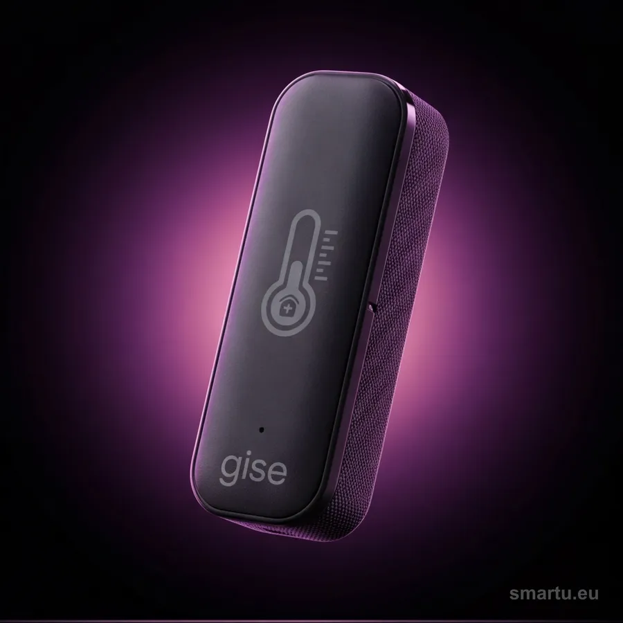 GISE Smart Czujnik temperatury i wilgotności Wi-Fi Czarny | Tuya | GTHS-WF-01-B, ujęcie 1