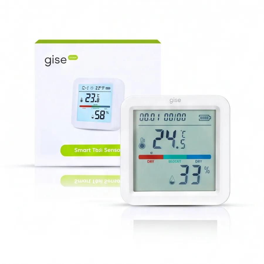 GISE Smart Czujnik temperatury i wilgotności Wi-Fi | Tuya | GTHS-WF-02 GISE Smart Czujnik temperatury i wilgotności Wi-Fi | Tuya | GTHS-WF-02