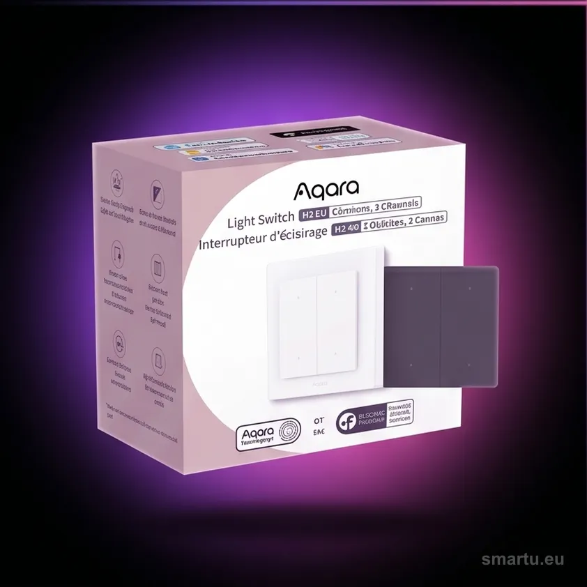 Aqara Light Switch H2 EU | Przełącznik | 4 przyciski, 2 kanały, offline WS-K08D, ujęcie 1