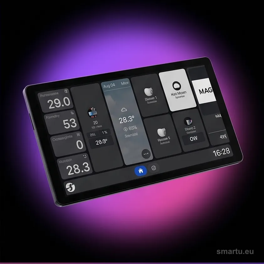 Shelly Wall Display X2i Black panel dotykowy 6,95″ WiFi 6 Bluetooth 5.0 smart home, ujęcie 1