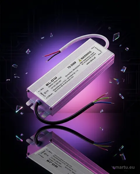 Zasilacz LED 12V 10A 120W IP67 aluminiowy wodoodporny BLOW Zasilacz LED 12V 10A 120W IP67 aluminiowy wodoodporny BLOW