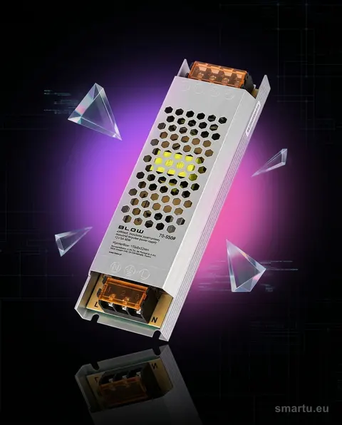 Zasilacz impulsowy 12V 5A 60W aluminiowy do LED CCTV RTV Zasilacz impulsowy 12V 5A 60W aluminiowy do LED CCTV RTV