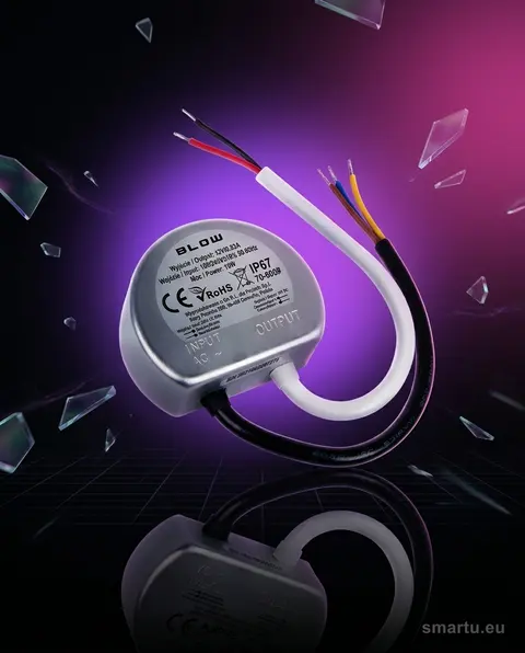 Zasilacz impulsowy dopuszkowy 12V 0,83A 10W metal IP67 aluminium Zasilacz impulsowy dopuszkowy 12V 0,83A 10W metal IP67 aluminium