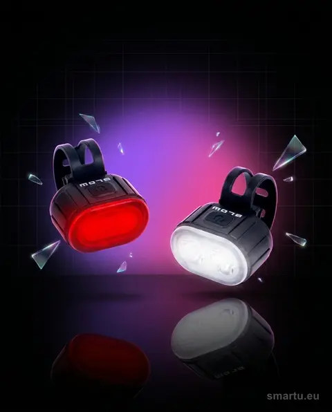 BLOW BL-01 zestaw lampek rowerowych przód tył 800 lm IPX4 USB akumulator BLOW BL-01 zestaw lampek rowerowych przód tył 800 lm IPX4 USB akumulator