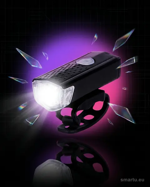 BLOW BL-06 lampka rowerowa przednia LED 300lm, akumulator Li-Po 800mAh, 3 tryby, microUSB, wodoodporna BLOW BL-06 lampka rowerowa przednia LED 300lm, akumulator Li-Po 800mAh, 3 tryby, microUSB, wodoodporna