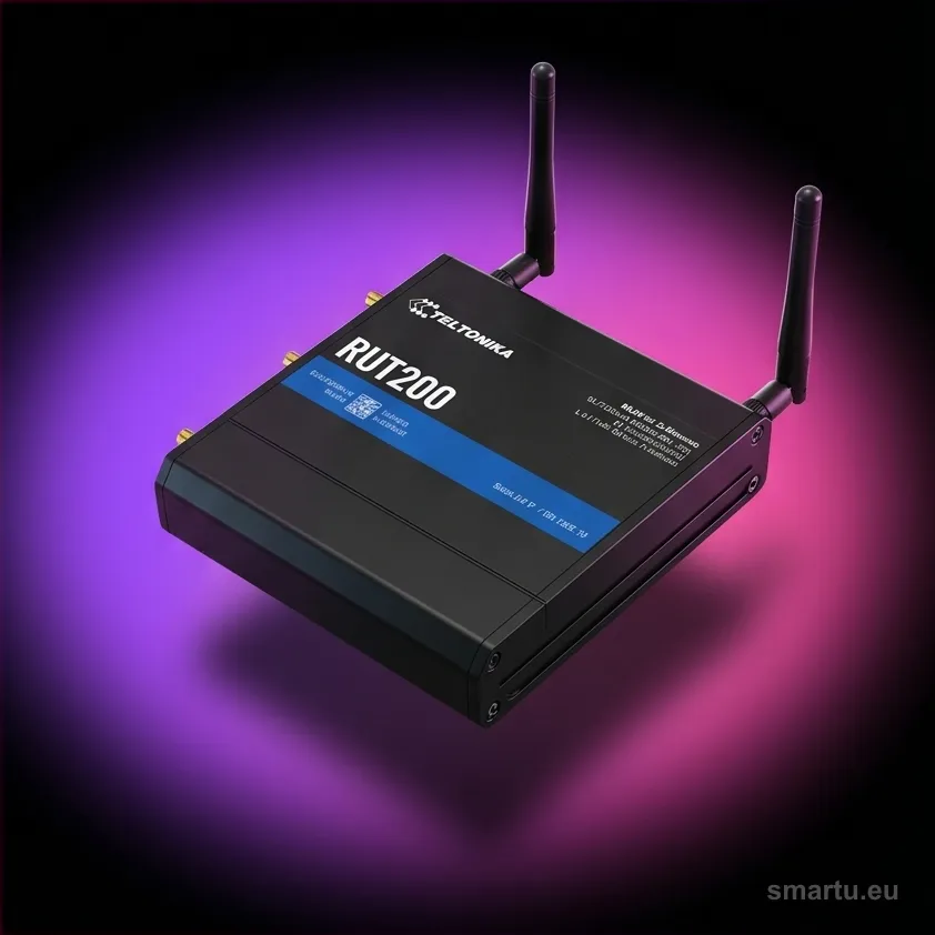 Teltonika RUT200 router przemysłowy 4G LTE Cat 4 Wi-Fi 2x LAN RutOS RMS RUT200010000 Teltonika RUT200 router przemysłowy 4G LTE Cat 4 Wi-Fi 2x LAN RutOS RMS RUT200010000