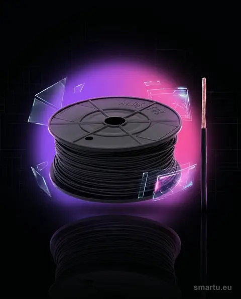 Przewód FLRY-A 0.22 czarny 100m 0,22mm² instalacje samochodowe DIN 72551 Przewód FLRY-A 0.22 czarny 100m 0,22mm² instalacje samochodowe DIN 72551