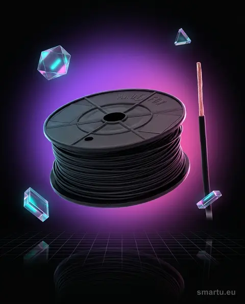 Przewód FLRY-B 0,75 mm² czarny do instalacji samochodowych, norma DIN 72551-6, rolka 100 m Przewód FLRY-B 0,75 mm² czarny do instalacji samochodowych, norma DIN 72551-6, rolka 100 m