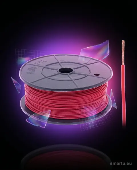Przewód FLRY-B 0,75 mm² czerwony samochodowy 100 m DIN 72551 Przewód FLRY-B 0,75 mm² czerwony samochodowy 100 m DIN 72551