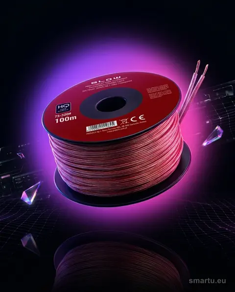 Przewód głośnikowy 2×0,22mm 100m przezroczysty, audio studyjny CAR-AUDIO Przewód głośnikowy 2×0,22mm 100m przezroczysty, audio studyjny CAR-AUDIO
