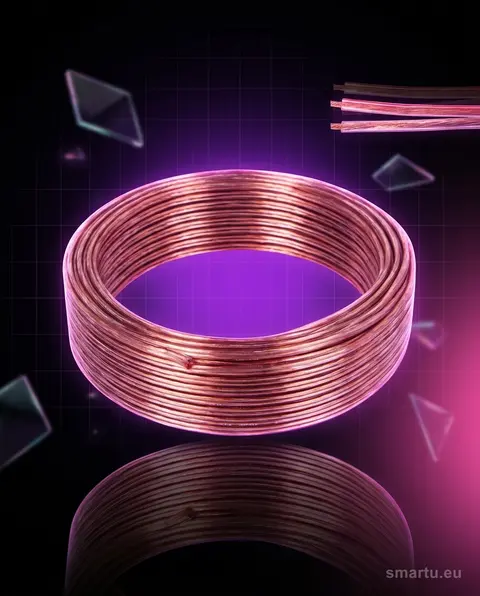 Przewód głośnikowy 2×0,50mm 25m przezroczysty do systemów audio Przewód głośnikowy 2×0,50mm 25m przezroczysty do systemów audio