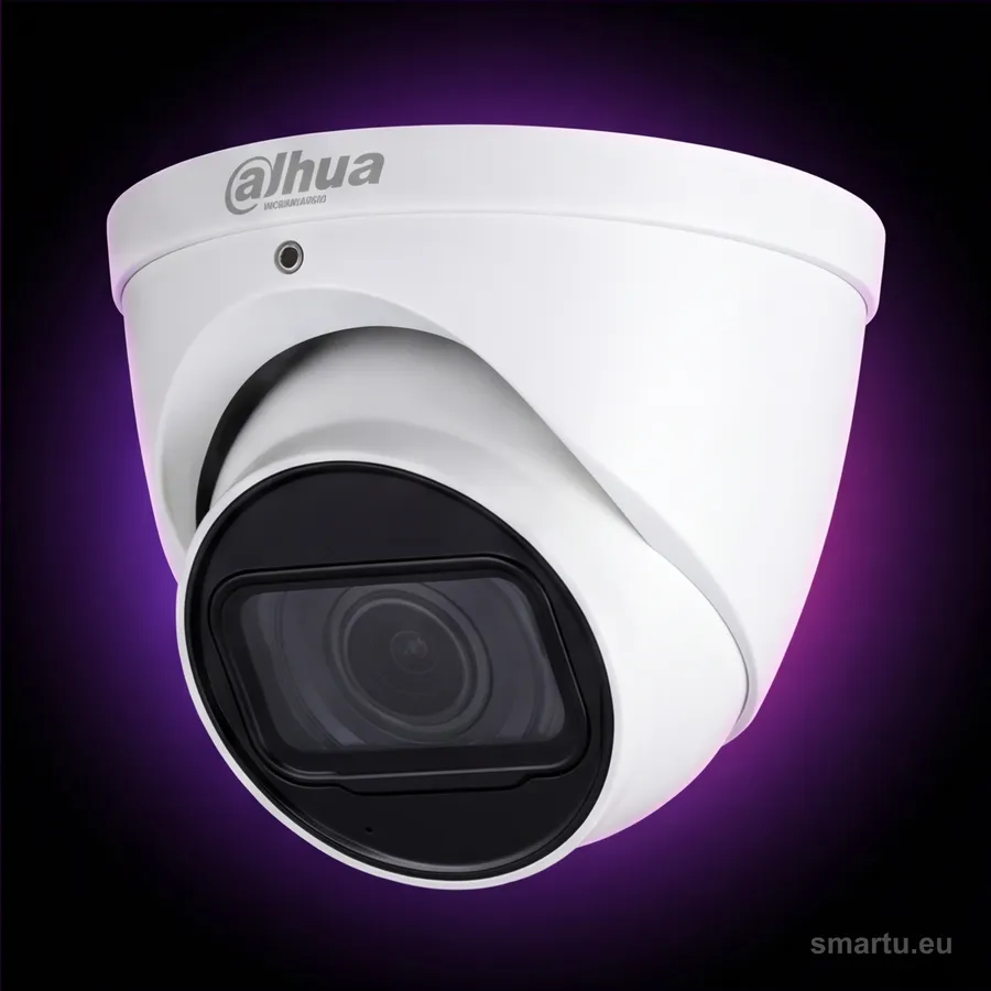 Kamera kopułkowa Dahua HAC-HDW2802T-Z-A-S2 8MP 4K na białym tle Kamera kopułkowa Dahua HAC-HDW2802T-Z-A-S2 8MP 4K na białym tle