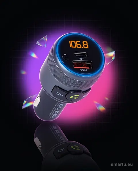 Transmiter FM BLOW Bluetooth 5.1 QC3.0 PD 24W do samochodu, ujęcie 1