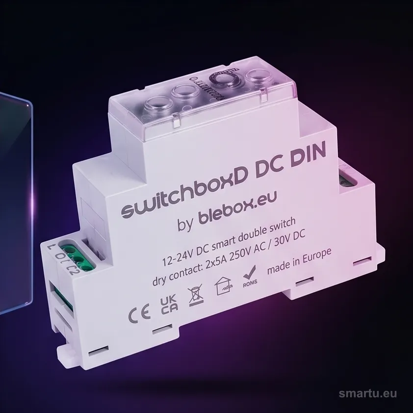 Moduł przekaźnikowy switchboxD DC DIN Blebox, ujęcie 1