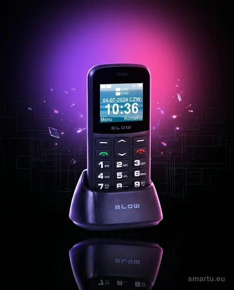 BLOW S18D Telefon dla seniora GSM Dual SIM z podstawką ładującą BLOW S18D Telefon dla seniora GSM Dual SIM z podstawką ładującą