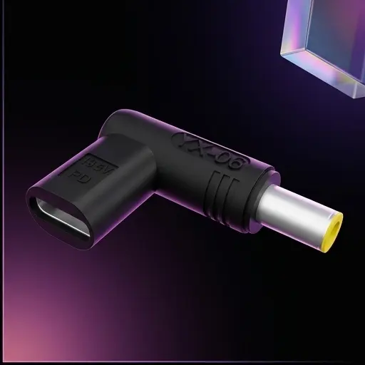 Adapter USB-C do DC 2,5×5,5mm do laptopa, ładowanie 19,5V, czarny, smartu.eu - galeria 1 | smartu.eu Adapter USB-C do DC 2,5×5,5mm do laptopa, ładowanie 19,5V, czarny, smartu.eu - galeria 1 | smartu.eu
