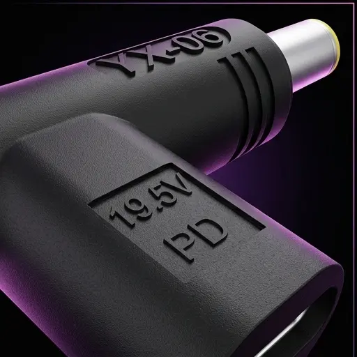 Adapter USB-C do DC 2,5×5,5mm do laptopa, ładowanie 19,5V, czarny, smartu.eu - galeria 2 | smartu.eu Adapter USB-C do DC 2,5×5,5mm do laptopa, ładowanie 19,5V, czarny, smartu.eu - galeria 2 | smartu.eu