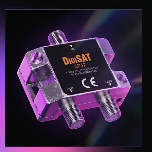 Rozgałęźnik F DigiSat SP42 5-2400MHz 1 wejście na 2 wyjścia, ekranowany, odlewana obudowa cynkowa - galeria 1 | smartu.eu Rozgałęźnik F DigiSat SP42 5-2400MHz 1 wejście na 2 wyjścia, ekranowany, odlewana obudowa cynkowa - galeria 1 | smartu.eu