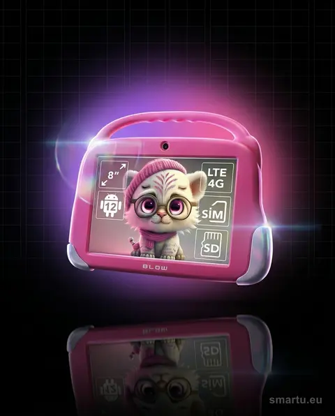BLOW KidsTAB8 tablet dla dzieci 8 cali 4G, 4/64 GB, etui różowe, kontrola rodzicielska BLOW KidsTAB8 tablet dla dzieci 8 cali 4G, 4/64 GB, etui różowe, kontrola rodzicielska