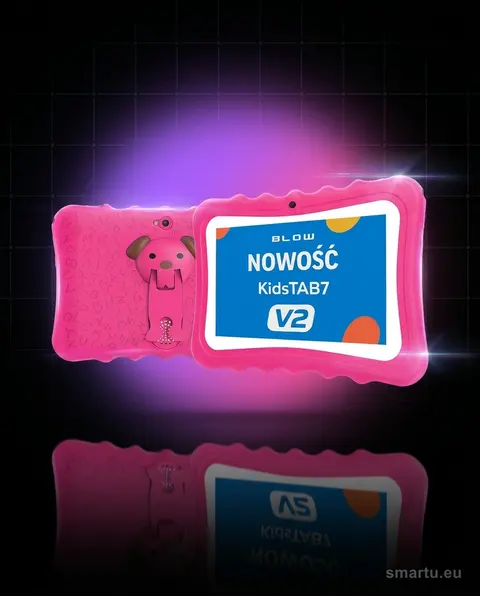 BLOW KidsTAB7 V2 tablet dla dzieci 7 cali IPS, 4/32 GB, Android 14, różowe etui, lekki 390 g BLOW KidsTAB7 V2 tablet dla dzieci 7 cali IPS, 4/32 GB, Android 14, różowe etui, lekki 390 g