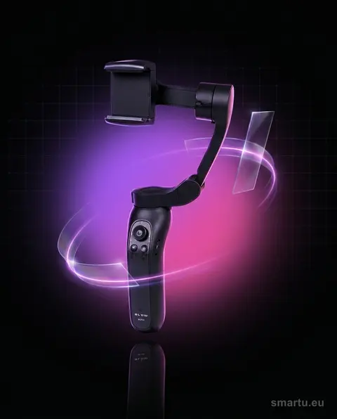 Gimbal składany BLOW BG700 stabilizator do telefonu, 3 osie, śledzenie, tryb portret i krajobraz, iOS i Android Gimbal składany BLOW BG700 stabilizator do telefonu, 3 osie, śledzenie, tryb portret i krajobraz, iOS i Android