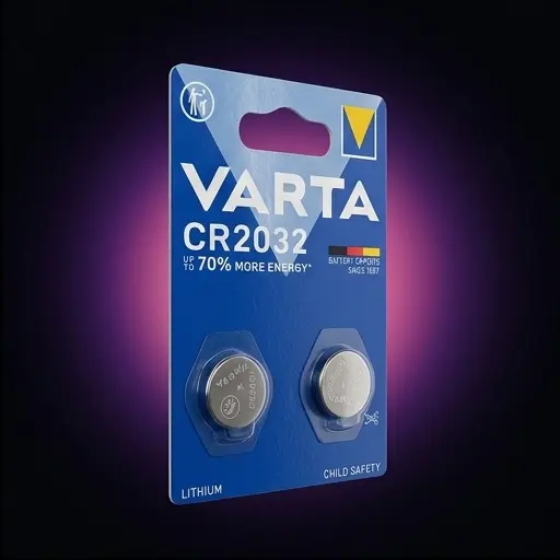 VARTA Bateria litowa CR2032, 3V, guzikowa, do wag, kalkulatorów, pilotów samochodowych, 2 sztuki - galeria 1 | smartu.eu VARTA Bateria litowa CR2032, 3V, guzikowa, do wag, kalkulatorów, pilotów samochodowych, 2 sztuki - galeria 1 | smartu.eu