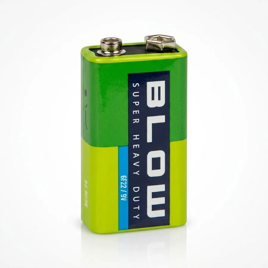 BLOW SUPER HEAVY DUTY 9V 6F22, bateria cynkowo-węglowa do urządzeń elektronicznych, zabawek, latarek BLOW SUPER HEAVY DUTY 9V 6F22, bateria cynkowo-węglowa do urządzeń elektronicznych, zabawek, latarek