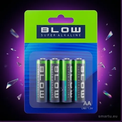 BLOW SUPER ALKALINE AA LR6 Bateria alkaliczna 1.5V, blister 4 sztuki, do aparatów, zabawek, pilotów BLOW SUPER ALKALINE AA LR6 Bateria alkaliczna 1.5V, blister 4 sztuki, do aparatów, zabawek, pilotów