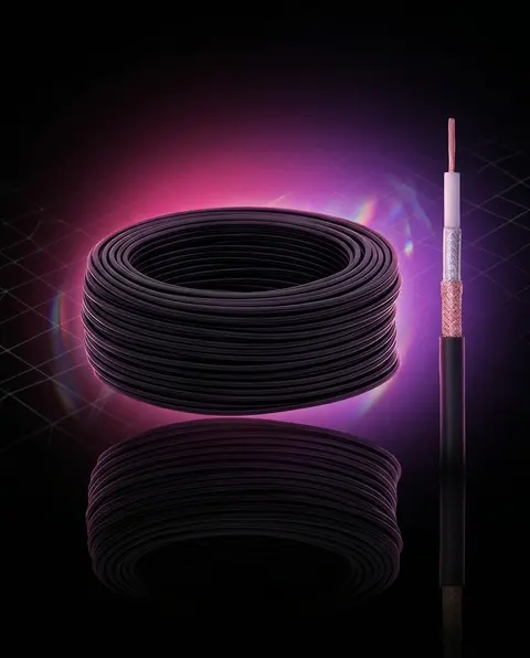 Przewód koncentryczny H155 2.4G 50 Ohm oplot Cu 80%, kabel antenowy EK Przewód koncentryczny H155 2.4G 50 Ohm oplot Cu 80%, kabel antenowy EK