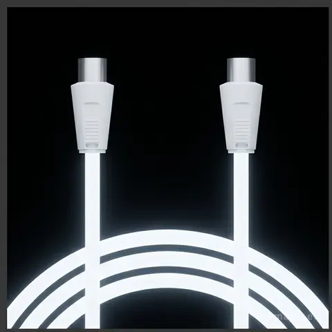 Przyłącze TV-Video 4,5m białe, kabel antenowy COAX, podwójnie ekranowany, 75 Ohm do telewizora/tunera - zdjęcie główne | smartu.eu Przyłącze TV-Video 4,5m białe, kabel antenowy COAX, podwójnie ekranowany, 75 Ohm do telewizora/tunera - zdjęcie główne | smartu.eu