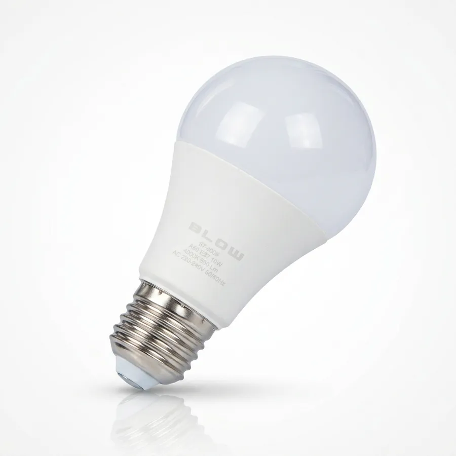 Żarówka LED E27 A60 BLOW 10W 950lm, biała neutralna 4000K – energooszczędne oświetlenie Żarówka LED E27 A60 BLOW 10W 950lm, biała neutralna 4000K – energooszczędne oświetlenie