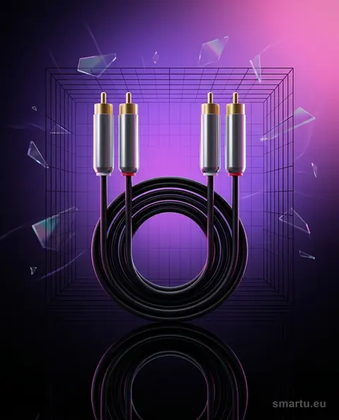 Przyłącze 2xRCA METAL 2,5m kabel chinch miedź ekranowany Przyłącze 2xRCA METAL 2,5m kabel chinch miedź ekranowany