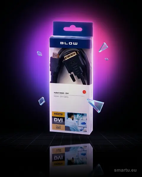 Przyłącze DVI-HDMI 1,5m złącze wideo audio standard HDMI 1.4 Przyłącze DVI-HDMI 1,5m złącze wideo audio standard HDMI 1.4