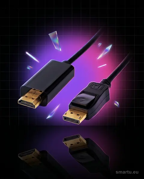 Przyłącze DisplayPort-HDMI 1,8m metalowe pozłacane kabel do monitora Przyłącze DisplayPort-HDMI 1,8m metalowe pozłacane kabel do monitora