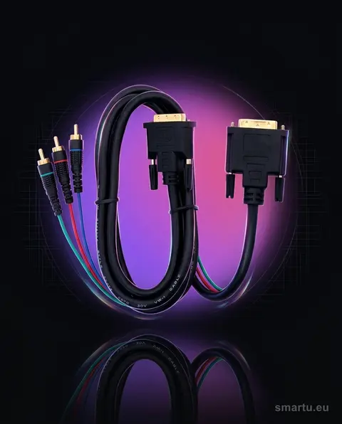 Przyłącze DVI, 3RCA 3M do podłączenia komputera z TV/monitorem/rzutnikiem Przyłącze DVI, 3RCA 3M do podłączenia komputera z TV/monitorem/rzutnikiem