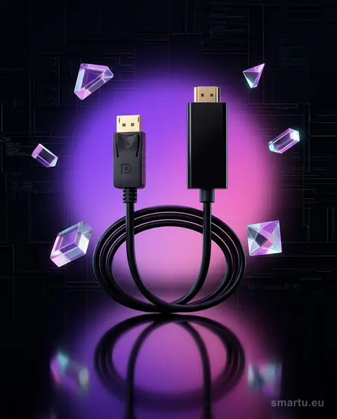 Przyłącze DisplayPort HDMI 2m pozłacane metalowe końcówki do monitorów rzutników Przyłącze DisplayPort HDMI 2m pozłacane metalowe końcówki do monitorów rzutników