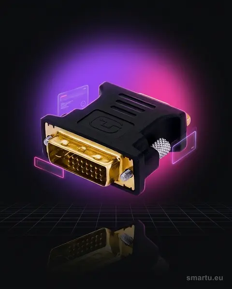 Adapter DVI-M na VGA-F 15pin, przejściówka do monitora, karty graficznej Adapter DVI-M na VGA-F 15pin, przejściówka do monitora, karty graficznej