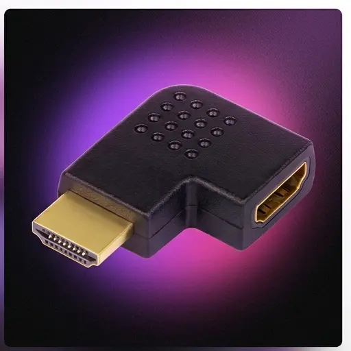 Przejście HDMI kątowe boczne wtyk-gniazdo, adapter 90 stopni do telewizora, monitora, projektora - galeria 1 | smartu.eu Przejście HDMI kątowe boczne wtyk-gniazdo, adapter 90 stopni do telewizora, monitora, projektora - galeria 1 | smartu.eu