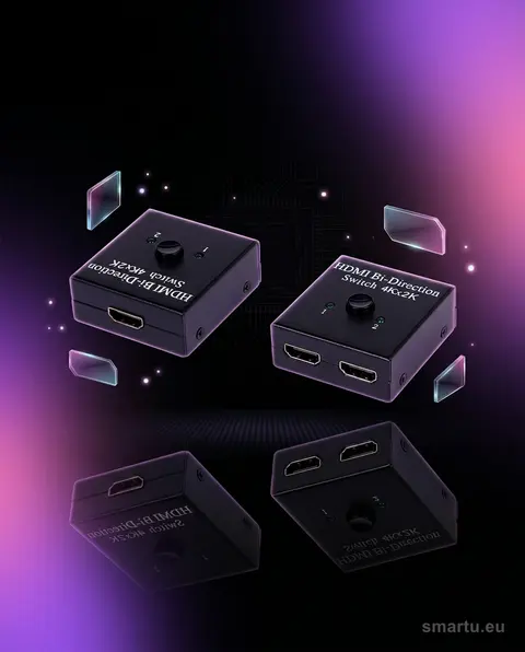 Rozgałęźnik HDMI 2×1 Splitter 4K 1080p przełącznik sygnału na 2 odbiorniki Rozgałęźnik HDMI 2×1 Splitter 4K 1080p przełącznik sygnału na 2 odbiorniki