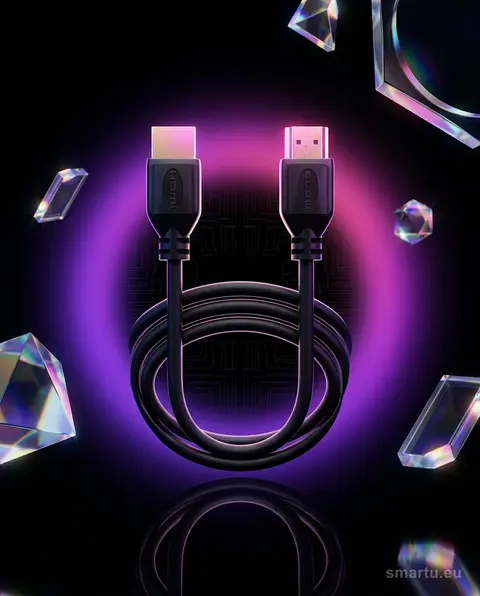 Przyłącze HDMI-HDMI 3m z zawieszką, standard 2.0, obsługa 4K 60Hz Przyłącze HDMI-HDMI 3m z zawieszką, standard 2.0, obsługa 4K 60Hz