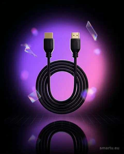 Kabel HDMI-HDMI 5m pozłacany, Full HD 4K, Ethernet, zawieszka Kabel HDMI-HDMI 5m pozłacany, Full HD 4K, Ethernet, zawieszka