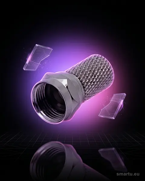 Wtyk SAT F RG6 6,5mm 20mm złącze antenowe Wtyk SAT F RG6 6,5mm 20mm złącze antenowe