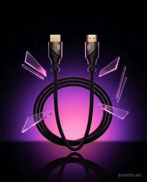 Przewód HDMI 2.0 5m PREMIUM 4K złocone złącza oplot ochronny Przewód HDMI 2.0 5m PREMIUM 4K złocone złącza oplot ochronny