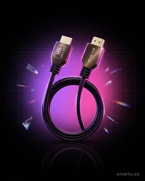 Kabel HDMI 2.1 8K 1,5m Premium pozłacany, przyłącze HDMI-HDMI Kabel HDMI 2.1 8K 1,5m Premium pozłacany, przyłącze HDMI-HDMI